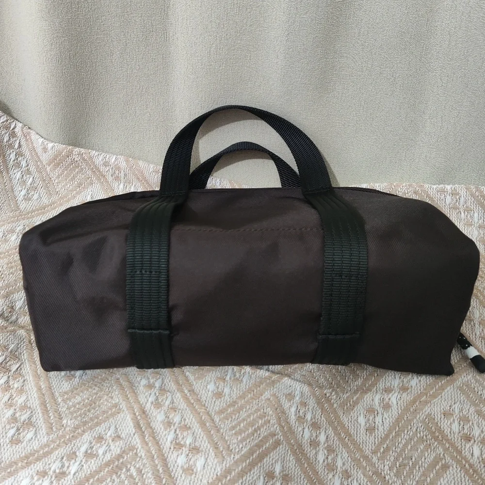 Longchamp Brown and Black Duffel Crossbody